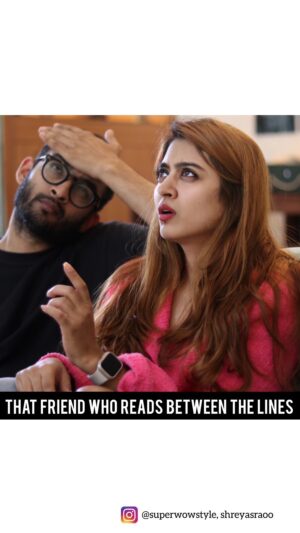 Superwowstyle Instagram - Tag that friend
….who reads between the lines,
….(over) analyses everything
… and turns EVERY normal conversation into deep talk.

Let’s be honest, 
We all have that annoying friend.
(And if you don’t have one, it’s probably because you’re that friend)
 
#friendship #friends #friendsedit #friendshipgoals #friendshipreels #friendsreels #friendsforever #bengalurublogger