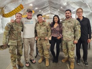 Tiya Sircar Instagram - We often take for granted the very things that most deserve our gratitude. Forever grateful for and inspired by those who have chosen to serve (and sacrifice for) this country. 

Sharing a few photos from my trips abroad with @armedforcesent, visiting our troops in Kosovo, Poland, Italy, Spain, and the U.K. Loved meeting each and every one of these Service Members. And shout out to all the military families for the sacrifices you make as well. 🙏🏽 

#HappyVeteransDay and #TYFYS 🇺🇸❤️🤍💙