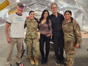 Tiya Sircar Instagram - We often take for granted the very things that most deserve our gratitude. Forever grateful for and inspired by those who have chosen to serve (and sacrifice for) this country. 

Sharing a few photos from my trips abroad with @armedforcesent, visiting our troops in Kosovo, Poland, Italy, Spain, and the U.K. Loved meeting each and every one of these Service Members. And shout out to all the military families for the sacrifices you make as well. 🙏🏽 

#HappyVeteransDay and #TYFYS 🇺🇸❤️🤍💙