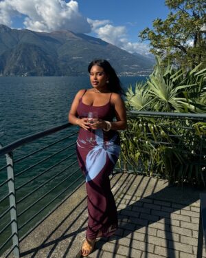 Tyla Gomez Instagram - “How do I deal with rejection? I’m dealing with a lot of rejection right now….”

dress @peppermayo