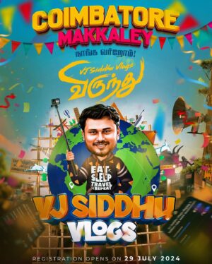 VJ Siddhu Instagram - Kovai Makkale We Heard You! 😍🔥
Virudhu Date, Timings and Registration Details will be announced on Monday 🙏🏻
.
.
#staytuned #vjsiddhuvlogsvirundhu #virundhu #vjsiddhuvlogs #vjsiddhu #