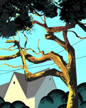 Victoria Ying Instagram - A tree in my neighborhood #art #visualdevlopment #illustration #digitalpainting #digitalillustration #procreate