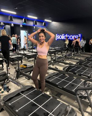 Aakansha Monga Instagram - LA’24!!! 💜😭 
A city that completely surprised me and stole my heart. The energy, the people, the creativity—Los Angeles offers abundance in every possible way.

#1 - Caught in a moment at Muscle Beach, Santa Monica 🏋️‍♀️ 
#2 - The famous influencer hike 🤣 which, TBH, looked exactly like the hills near Delhi lmaooo (minus the shirtless guys and cute dogs 😅) 
#3& #4 - Work mode at the Zedd album launch party!! And got my own SLO MO video by @colewalliser!
#5, #6, #7 - Post-meditation snaps at my @airbnb in Santa Monica—seriously the most beautiful space! So much sunlight 🥹 
#8 & #9- Silent dance party   padel with the most amazing girls 🥰 You all made my trip unforgettable! 
#10 - I can confirm… this “place” is just a studio, and no one actually works here 🤣🤣🤣 
#11 - Killed it at a Solidcore workout. Women are SO strong!!! 💪 
#12 - My partner in crime and work haha!! Kombucha parties >>> cocktail parties forever.

Huge shoutout to @airbnb for always making my stays incredible and for gifting me this cute stay hehe! There’s nothing like the comfort and character of an Airbnb—it's why I always choose them when I travel.💜😊💜