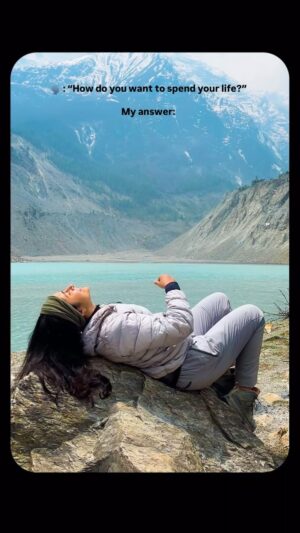 Aakansha Monga Instagram - What about you?

The answer to how I want to spend my life has always been simple, surrounded by mountains! 🏔️💜

Their silence speaks to me, their heights challenge me, and their beauty grounds me. It’s where I find my peace, my strength, and my freedom. This is where I feel truly alive!✨

[Travel, TravelAMore, Travel Reels, Trending, Trending Reels, Mountains, Aesthetic Reel]