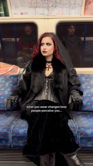 Abby Roberts Instagram - one thing about me is i’m gonna pull a look on the tube #fashion #ootd #ootw #tube