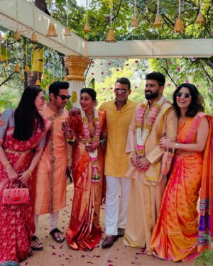 Abhidnya Bhave Instagram - Finally we all are taken!!!!✨🧿🫠🙏🏻🥰🎀
Welcome to the club mad girl!!! Here is wishing a super and happy married life to our very own “MAU”!
Dearest Pawan , welcome to the crazy club!

#yaarkishadi