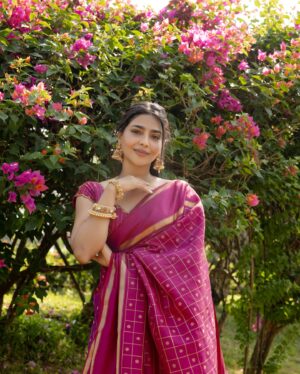 Aishwarya Lekshmi Instagram - Managed to get away without getting murdered by the bride on her wedding day ! 
This was right after i told her a bridesmaid is going to go missing coz "Work " calls🥶🥶🥶
Deeply grateful i could witness your beautiful day and all the emotions that came with it @keerthysureshofficial & @antonythattil ....... That song , That Thirumanam , You crying and hugging him and all of us bawling our eyes out , Allll of it lives rent free in my head and thankyou for this much cherished memory❤️ 
What a joy it was to see your companionship take this new step . 
 

Swipe right to see the Beautifulllest Kanchivaram i have ever ever laid my eyes on and had the honour to wear 😍😍😍 : @houseoftuhil gifted me this saree months back and i couldnt stop staring at it and im thankful i could wear it on a meaningful day . This was inspired by Rukmini Devi's weaves at Kalakshetra and has Kottadi (Checks ) with Rudraksham motifs and the richest pallu i have ever seen andd it depicts a temple procession. 
 The work they do at @houseoftuhil , especially to revive our traditional designs and weaves is so commendable and the  passion and knowledge shows in the weaves ❤️

@swapnilkashid_ thankyou for helping my hair look graceful enough in the 5 minutes you got . @styledbysmiji Thankyou for this beautiful blouse and letting me steal anything and everything you own. @kiransa for being such a cutie and clicking my pictures even though you were one of the wedding guests' there ❤️

Ok . Vote of thanks is done 🫶🏻 

Happpy Married Life Kitty and Thattil!!!! 🧿🧿🧿🧿 
Stay the same and also What a partyyyy that was 🙌🙌🙌🙌