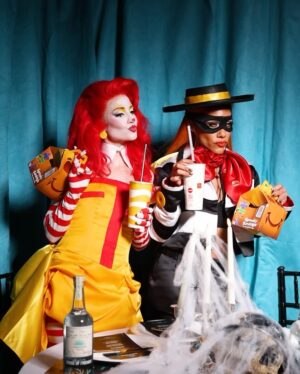 Alex Scott Instagram - Living the McDream 🍔🍟Happy MacHalloween 

McDelivery team: 🎃
@heidinorthmakeup 
@hairbycarlcampbell 
@suhaines 
@takenbytay_ 
@baldyloxboutique