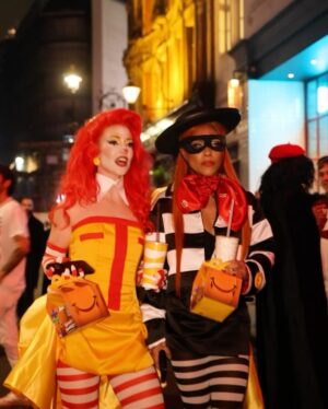 Alex Scott Instagram - Living the McDream 🍔🍟Happy MacHalloween 

McDelivery team: 🎃
@heidinorthmakeup 
@hairbycarlcampbell 
@suhaines 
@takenbytay_ 
@baldyloxboutique