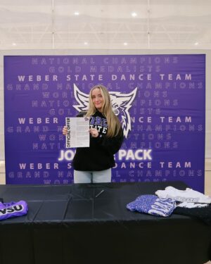 Alexus Oladi Instagram - FIRST EVER SIGNING FOR THE 25 - 26 WEBER STATE DANCE TEAM: @giggles_alexus ✍🏼 

we are so excited & thrilled to announce @giggles_alexus has officially signed for next year’s team! she has been such a standout & is someone that is going to be the most perfect fit on our team. we have been so beyond impressed with Alexus & cannot wait for her journey here at Weber! 

this is truly such exciting news — we cannot wait for the future of our team! GO CATS 🐾✨💜

#dance #dancer #dancers #wsdt #ofol #weber #utah #weberstate #wildcats #cats #danceteam