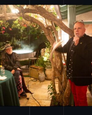 Amber Tamblyn Instagram - Happy 90th birthday to the one and only, Dr. Jacoby, leader of the jets, ruler of my mother’s heart, Russ Tamblyn. (Mom sang this song to him, with the incredible Theo Saunders and his band.) 

🔹Cake designed by David Lynch & Sabrina Sutherland and created by Michael Carney and @lacustomcakes 
🔹Shovel your way out of the shit pins for all!
🔹Toasts and roasts by friends and family.
🔹Signature “Womb to Tomb” cocktail by my sister China, with Mezcal and homemade hibiscus syrup.

Incredible thank you to @mattwignall for capturing these moments and to Katie Jacobs for opening her home to us. 

Here’s to being a jet all the way. 
#RussTamblyn