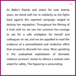 Amber Tamblyn Instagram - In support of our sister, Blake.

❤️ America, Amber and Alexis