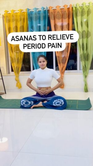 Anamica Kadamb Instagram - Yogasanas for period cramps 🧘‍♀️
Period cramps are throbbing or cramping pain in the lower abdomen.
Though you can also try heating pad and some herbal teas during your periods. 
But doing these asanas will give you relief.
Thanks for watching. 
🍁
