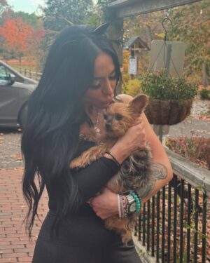 Angelina Pivarnick Instagram - I miss you peanut. I can’t believe this happened. I’m in a nightmare. Everyday is going to be a rollercoaster. I hope is de you again my angel. I am sorry at the end I couldn’t save you. I tried. I don’t really dream so how am I going to see you while I’m still on earth?  Please give me a sign you’re okay my daughter. My hearts shattered. I will make sure I keep your memory alive. I will never forget you. Why did you have to go pee pee?  I pray you’re okay and in heaven like u deserve to be. U deserve everything and more for the love you gave me that I never had from anyone else. The way you looked at me the way you kissed me. The way you cuddled with me while I dealt with bad breakups throughout the years and just trauma . You never cared if I was rich or poor. You said mommy I’m your side kick and I will be homeless in your car with you. I will cherish those memories. You didn’t care if I was famous or a regular girl. When I went back to being an EMT you didn’t care. You waited for my shift to end and you greeted me at the door. You gave me the unconditional love I needed. No human ever gave me that or will give me that. Never. I can’t do this peanut 🥜:(. Fly my baby. I hope you’re happy up there. I hope god lets you hang with grandma Maureen. I hope you get to run outside and eat the best food and you get to feel the sunshine on your face. Im heartbroken. 💔. Rip peanut I need to feel a sign your okay. Please