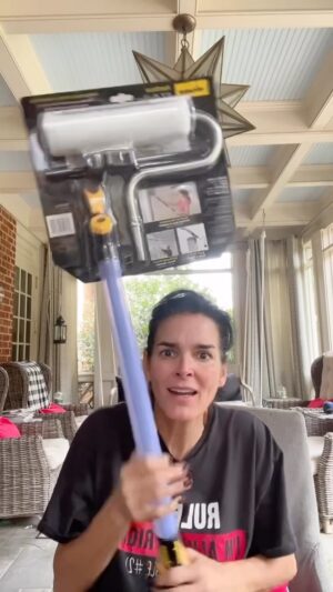 Angie Harmon Instagram - Thinking of starting a new DIY channel. Possible name: “Harmon’s Humbling Hurdles” 😂🤪🤯

#HereWeGo #ICanDoIt #ChaosQueen