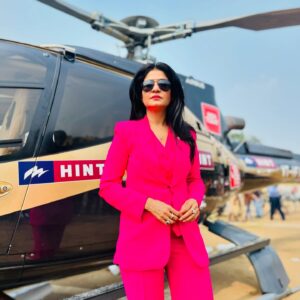 Anjana Om Kashyap Instagram - Aajtak Helicopter shot - the Maharashtra Special 🚁