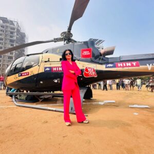 Anjana Om Kashyap Instagram - Aajtak Helicopter shot - the Maharashtra Special 🚁