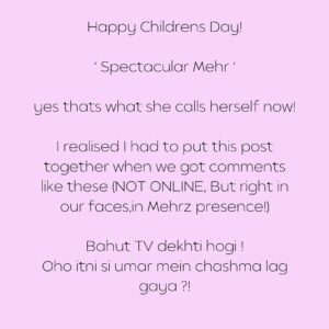Ankita Bhargava Patel Instagram - Yes my love, U indeed are SPECTACULAR MEHR !⭐️

I wish I had ur eyes cos they are so kind and they see only beauty in this world !💕💕💕

Rabb Di Mehr 🩷