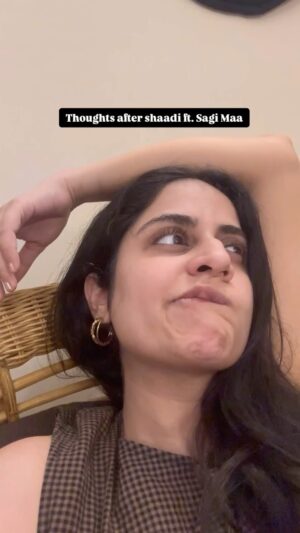 Ankita Sahigal Instagram - bacha sakti thi mummy waise mujhe!
.
.
.
#reelkarofeelkaro #reelsindia #feelitreelit #marriage #indianwedding #funnyreels