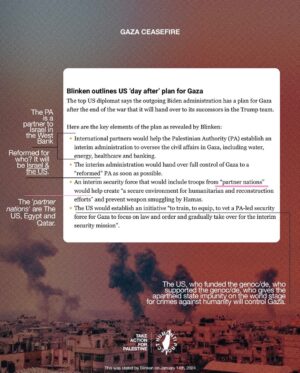 Annie Lennox Instagram - Dear Friends, 
The ceasefire will be called into effect on Sunday 19th January.
From my perspective.. knowing that bombs will still be falling on Gaza until Sunday, I have to say CEASEFIRE sounds great, but we have to hold caution before celebrating. Gaza has been absolutely devastated. Tens of thousands of men, women and children have undergone continuous bombardment for almost 15 months..The slaughter and carnage - wounding, starving, burning, destruction of every part of infrastructure.. 
Entire families wiped out.
The torture, starvation, amputation of limbs ( often  without anaesthetic) - disease, freezing cold rain, wind, ethnic cleansing - nowhere safe.. 
The destruction of schools, hospitals, universities, homes, churches,mosques.. historic  buildings… The list of sadistic cruelty endured by the Palestinian people is indescribably brutal, in a way that has made me feel unspeakably horrified and deeply ashamed of the entire global system, with it’s industrial military complex. 
I almost lost my entire faith in every aspect of it all. Except for those who stood up and called it out.  You have my deepest respect and appreciation!!! 
☮️☮️☮️☮️☮️☮️☮️☮️☮️☮️