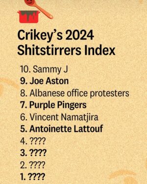Antoinette Lattouf Instagram - Forget the Rich List, I made the Top 10 Shitstirrer’s list for 2024, @crikey.news is recognising the biggest nuisances to powerful people.

“After being unceremoniously dumped by the ABC, Antoinette Lattouf refused to go quietly. Instead, she embraced her role as a national symbol for the people calling out the influence of pro-Israel lobbies on Australian media, the announcement noted. 

My first reaction to coming in at #5, is that I’m terrified to tell my mother I didn’t make top three.

Below is my acceptance speech in full:

I’ve survived the last year, so that’s something. If I were an Arab journalist “stirring the pot” about war crimes in Gaza and reporting from the Middle East instead of Sydney, there’s a good chance I’d have been taken out by the IDF like 140 Palestinian journalist in the past 14 months. So, let’s raise a glass to the fact that I haven’t been snipered and somehow made it onto this list.

Sure, the pro-Israel lobbyists tried to career-assassinate me, and the ABC is dabbling in lawfare, but I’d like to think I’ve shown that pushing back against powerful institutions not only holds them accountable—it gives you an even louder voice.

I’d also like to thank God and WhatsApp groups (and apologise to my mother. I promise to stir harder next year to make top 3.)