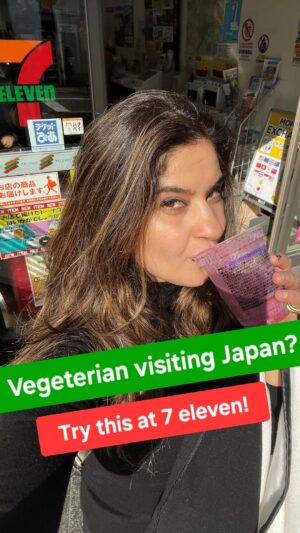 Archana Instagram - When in #japan #711 #smoothie it I say! 
For us vegetarians & not the bready breakfast types- this morning miXture is such a boon (the taste like my bachpan ka kuwaiti cocktail) so rich and freshhhh :D #tokyo #indian #travel #foodporn #veg #vegan #fruitlover #dontmiss #archanapaniasharma
