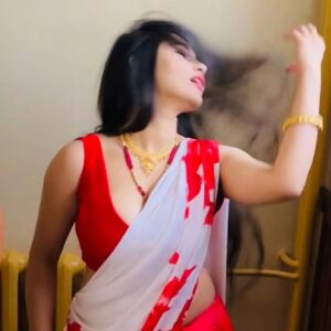 Arpa Roy Instagram - I see Red 
.
.
.
.
.
.
.
 #india #indian #indianmodels #bangladeshigirl #bangladesh🇧🇩 #bangladeshphotography #model #saree #sareelove #sexy #sexysaree #navel #navelshow #neerajchopra #indvspak #navelshow #navelqueen #model #morning #red #traditional #bhuj #norafatehi #tattoos #back