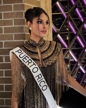 Ashley Carino Instagram - A night to shine… 💫
#MissUniverse2022
@missuniverse 

#ConCariño🫶🏽
#ConCariñoAlUniverso

Dress: @luislopezdesignerpr 
Necklace: @auroraboutiquepr 
Earrings & Rings: @charlielapson