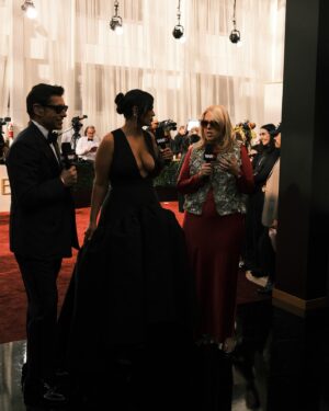 Ashley Graham Instagram - What a night to remember! Thank you @wwd for having me co-host the red carpet at this year’s Golden Globes. I HAD SO MUCH FUN!! 🥰🫶🏼✨🎥 A big thanks to @bachmai for making my gorgeous gown!