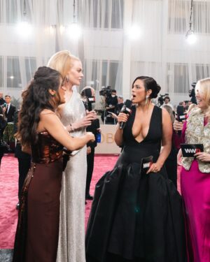 Ashley Graham Instagram - What a night to remember! Thank you @wwd for having me co-host the red carpet at this year’s Golden Globes. I HAD SO MUCH FUN!! 🥰🫶🏼✨🎥 A big thanks to @bachmai for making my gorgeous gown!