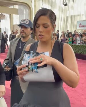 Ashley Graham Instagram - What a night to remember! Thank you @wwd for having me co-host the red carpet at this year’s Golden Globes. I HAD SO MUCH FUN!! 🥰🫶🏼✨🎥 A big thanks to @bachmai for making my gorgeous gown!