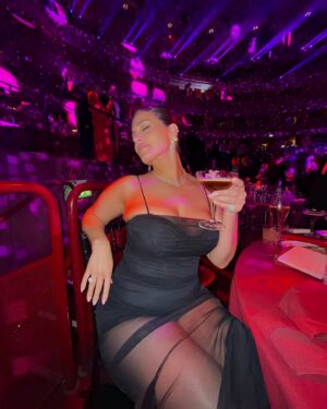 Ashley Graham Instagram - big night out with @blumarine & @davidkoma for @britishfashioncouncil