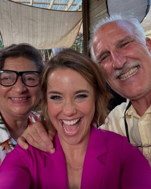 Ashley Williams Instagram - Loooook at these two! It’s the Garofalo Family who love nothing more than each other, except maybe tomatoes. (I’m not kidding.) It was the biggest giggle of my life getting to host my own dating show, but what surprised me was delighting in how families like the Garofalos were devoted to each other. Wanting to see their kids happy and in love. Can you imagine if you were able to set your grown-up kids up on some dates? Have you ever had your parents play matchmaker? All six episodes of Small Town Setup drop TODAY on #hallmark ! Look forward to way more details about these guys and a whole bunch more. Can’t wait to share a bunch of behind the scenes content soon! Let’s fall in love. #hallmark #love #tomato #victoria #scoops #datenight #dating #setup