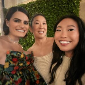Awkwafina Instagram - Such a fun night reuniting with my sis @iamsandraohinsta and the entire @quizladymovie team celebrating the Emmy’s at @goldhouseco 

@dendoll 
@kyleeheathhair 
@ecduzit