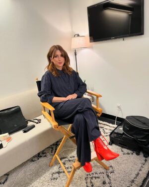 Aya Cash Instagram - LA Dress Ups
1. Dress: Vintage from @clubhouse_vintage_ny boots @rachelcomey face: @samuelpaulmakeup hair: @eddie_cook 
2. Suit: awful fast fashion from 15 years ago before I knew better. My favorite new sunnies from slow fashion @lowercasenyc 
3. Suit: @lalignenyc shoes: @daniellashevel face: @samuelpaulmakeup hair: @bykileyfitz