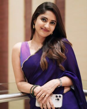 Ayesha Zeenath Instagram - Being purple 💜🙈

:
:
#ayesha #actress #saree #lover #happy #gratefull #insta