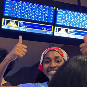 Ayo Edebiri Instagram - thank you for the birthday wishes yesterday —
I’m so grateful for life and health and learning and loving 🙂‍↕️🤍 life is cool! inside this slideshow lies a picture @itsbennyblanco took of me that I cannot stop laughing at. btw if you zoom in on my score, the score is GOOD and it’s from a new style of bowling where the lowest points win or something. They’re doing it in Europe and New Zealand and that’s the game I was playing DO NOT FACT CHECK DO NOT FACT CHECK.