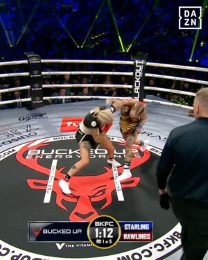 Bec Rawlings Instagram - THE LADIES DELIVERED! @RowdyBec gets the decision dub over Starling!

#KnuckleManiaV | Live NOW | Sign-up at DAZN.com/BKFC