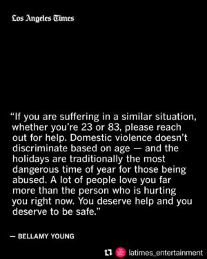 Bellamy Young Instagram - I'm sharing a piece I wrote about my mom's journey with domestic violence. It broke my heart over & over to write it (of course even more so to watch her live it), but if it helps even one person, then that's all that matters now. I'm sending each of you so very much love. Tonight & always. Let's try to take good care of each other. 💗❤️

***
“My mom died at the end of 2023, right after her 83rd birthday. Which doesn’t sound all that remarkable — until I mention that she had been a victim of domestic partner abuse up until the year before her death,” “Scandal”s’ Bellamy Young writes in a guest column for the L.A. Times.
“Mom hadn’t exactly been lucky in love. She had already buried four husbands (cancer, heart attack, COPD, cancer) by the time she met This Guy, who doesn’t deserve to be named here. But Mom never wanted to be alone. It was her deepest fear. She would get the look I get when I talk about sharks.
She powered through her lack of computer skills and met This Guy online about eight years ago. We would joke that she had to import him from Tennessee because there were no good men left in western North Carolina. It was a long-distance relationship at first: She would cook for him at the house I’d helped her buy outside of Asheville, and drive to Tennessee to go to church with him.
Eventually, he brought his two cats and moved into Mom’s house. I’d watched her go through this phase with a new man a few times, bless her heart, but there seemed to be far less joy now. ‘At least he’s smart,’ she kept saying, as if to excuse his excessive drinking or unnerving silence.
The life she made with This Guy got smaller and smaller. She dropped out of her book club and her service organization. They stopped going to church. They no longer made plans with friends. After experiencing the drinking and fighting firsthand — or just the tense silence — people stopped coming over. Mom closed the door to her own cage and chose This Guy. Over life, over fun, over safety.”
Read the full guest column at the link in @latimes_entertainment’s bio.
🖊️ @bellamyyoung 
📸 Najeebah Al-Ghadban/For The Times; Bellamy Young; Smallz & Raskind / Getty Images for The People’s Choice Awards