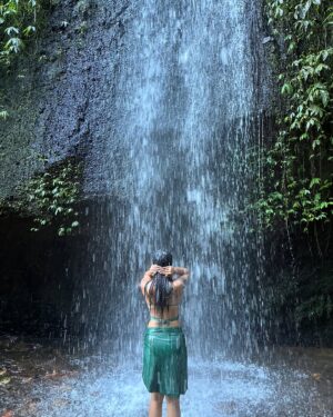 Bhavika Katariya Instagram - This place was my peace🐚🌱🏝️
Bikini- @trove.label 
.
.
.
.
.
.
.
.
#baliisland #baliindonesia #naturelovers #travelblogger #natural #waterfall #waterfallchasing