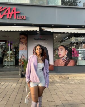 Bhavika Katariya Instagram - Well this is my cutest outfit I own🌸🎀
Playsuit- @luluandskyofficial 
Boots- @kinsfootwear 

#cuteoutfit #pinterestinspired #pinterestaesthetic #cutesy #demure #cuteoutfitideas #playsuit
