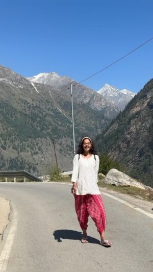 Bindu Madhavi Instagram - A journey inward✨ 

Kalp kedar temple 🙏
Dharali 

#mindfulness  #healingjourney #gangotri