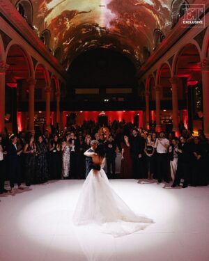 Briana Cuoco Instagram - Briana Cuoco is a married woman 👰 – and her sister, Kaley Cuoco, couldn’t be happier!⁠
⁠
ET has exclusive photos from Briana and Brian Logan Dales’ New Year’s Eve nuptials at Cathedral of St. Vibiana in Los Angeles, which was very much a family affair. Kaley officiated her younger sister’s wedding, and the bride told ET that it was “so special to me.”⁠
⁠
As for the wedding party, Kaley and Tom Pelphrey’s 22-month-old daughter, Matilda, served as the cutest flower girl ever!⁠
⁠
The couple rang in 2025 as husband and wife along with their closest friends and family, who were treated to a spectacular fireworks display on the ceiling as the clock struck midnight.

For the ceremony, Briana and Brian opted for a dark and moody aesthetic with red lighting and 1,200 candles along the perimeter of the reception. The bride chose a long ceremony gown by Kim Kassas Couture and a mini-dress for the reception by Selkie.
 
The couple’s close friends, Bianca Giselle and Joe Gillette, sang them down the aisle during the ceremony and when it came to their first dance, guests circled around them and sang along during the special moment. The couple’s wedding, planned by Sara Judith Events, featured the ultimate late night menu: bites from Taco Bell!

As for wedding gifts, Briana and Brian asked guests to bring them their favorite vinyl records along with notes about what the albums meant to them. These albums and stories will serve as the soundtrack to their lives. ⏩️ Swipe to see exclusive pics of the newlyweds! 

Head to the link in bio for more stunning details inside their epic ceremony and reception. (📸: @jessedeflorio)