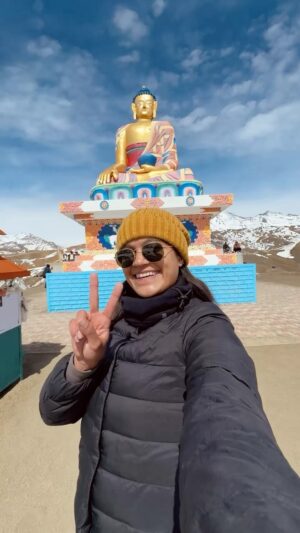 Brinda Sharma Instagram - HAPPY 1MILLION FAM 🧿❤️

Finally reached this milestone, after only I know how much back and forth in my head! 
Decided to switch up my content last year a little bit after going through a rut for a few months, and then around December I was like “kya million kya race chodo” 🤣
It was only when I was nearing the number I started feeling anxious, ki oh god really??? 

Thank you so much to YOU, ALL OF YOU, that I’m able to do what I love 😭 
Thank you for being a part of this incredible journey ❤️ 

Celebrated with the @keego.in team in Spiti ❤️ 
Special thanks to everyone who booked the trip- you made the party even more special 🥹

#liveandlettravel #reelsinstagram #reelsindia