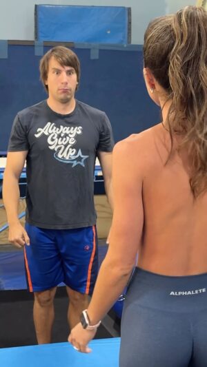 Bryce Adams Instagram - My gymnastics trainer’s first day on the job!