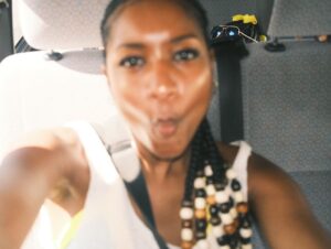 Carlacia Grant Instagram - Had to let my niece get some practice on the Fuji lol