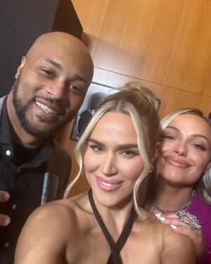 Catherine Joy Perry Instagram - Swipe to see some of your favorite @aew & @wwe #wrestling stars at the @ironclawmovie @a24 movie premiere last night. Incredible #film and In theaters 12/22

#hair @hayleyheckmann 
#glam @karinamorxoxo 
#dress @ysl
#stylist @mimicuttrell