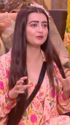 Chahat Pandey Instagram - Strength isn’t always loud; sometimes it’s in silence, patience, and resilience. Watch closely, because actions speak louder than words. ✨

Styled By : @ankitasinha.03
Outfit : @meherasranilabel

 #StayStrong #Unstoppable #ChahatPandey #ChahatInBB18