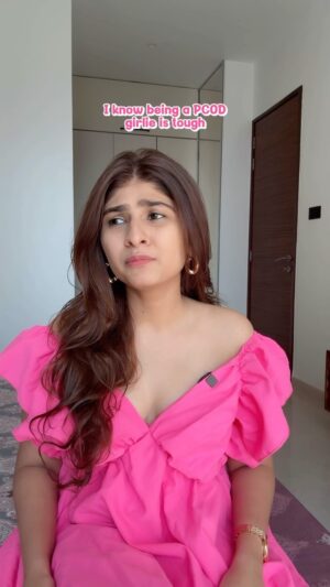 Chandni Bhabhda Instagram - My PCOD Story 
Being a Pcod girlie is tough but you are stronger than that ♥️🫶

Products used : 
@dyou.co serum
@lorealparis.india moisturiser 
 Two face foundation 
@benefitindia Brow pencil 
@lorealparis Lipstick shade 601 worth it 
@etudeindia eyeshadow pallet 
Outfit : @savana 

#pcod #pcos #cyst #periodproblems #chandni