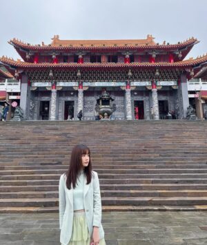 Chanidapa Pongsilpipat Instagram - Make merit for the New Year. 🙏🏻 #wenwutemple #nantou #taiwan #ChaniInAsia #prada